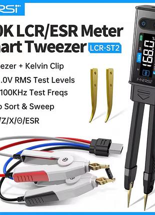 Тестер-пінцет lcr smd/esr тестер цифровий fnirsi lcr-st2