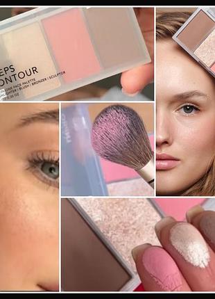 Ln pro 4 steps contour 102  neatral warm  палетка для контуринга