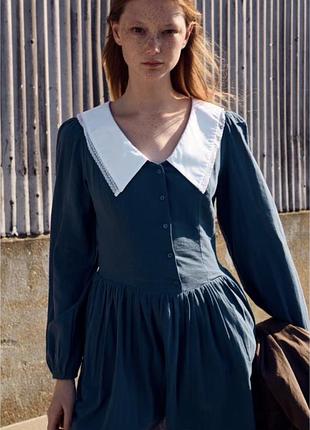 Платье zara с воротником