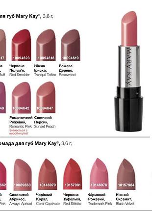 Помади для губ mary kay