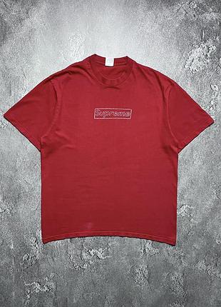 Vintage винтажная футболка supreme box logo суприм бокс лого y2k size l размер л