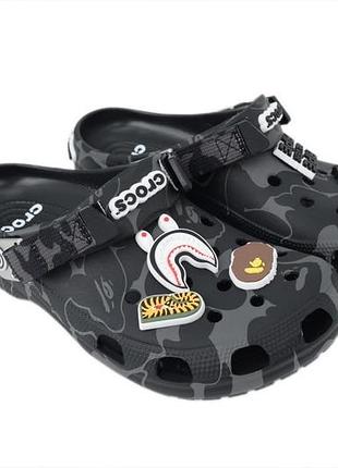 Тапки crocs x bape