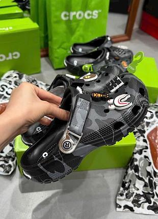 Тапки crocs x bape