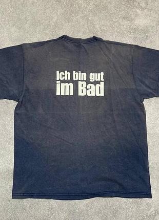 Вінтажна футболка з іронічним написом ich bin gut im bad / vintage