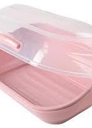 Хлебница violet house 0720 powder с крыш. 18 х 26 х 37 см