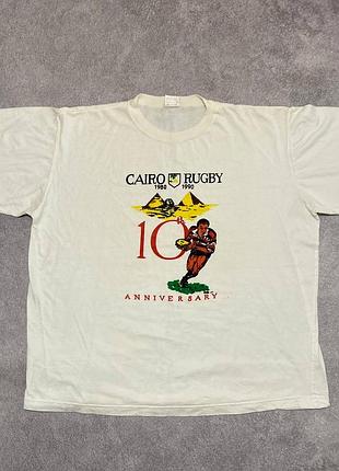 Вінтажна регбі-футболка cairo rugby 10th anniversary (1980-1990)