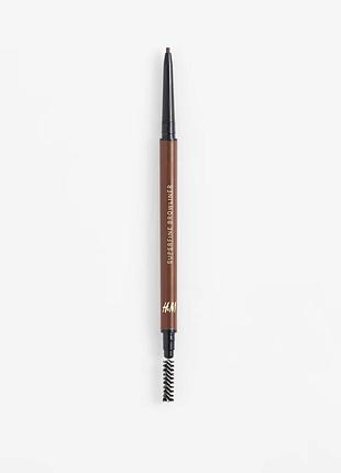 Автоматичний олівець для брів h&m beauty superfine browliner з щіточкою відтінок arabica brown
