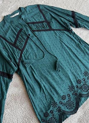 Блуза zara розміру м, зелена