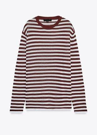 Тельник zara свитер в полоску
