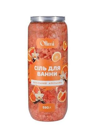 Сіль для ванни 400г пляшка ванільний апельсин тм olimi