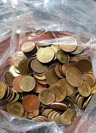 Продам польські монети 1 грош 161 штуки ,2 грош 16 шт.,5 гроші 1 шт,1 євроцент 4 шт.роки з 1998 по 2019