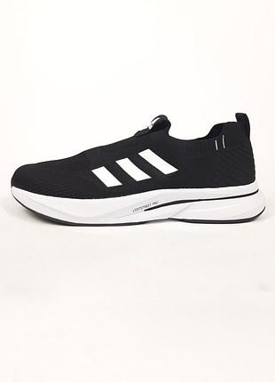 Кросівки чоловічі adidas slip-on lite flow сліпони чорні літні демісезонні весна-літо-осінь текстиль сітка розмір 41-46 нові 11738