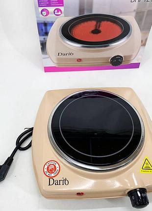 Бытовая электро-плитка dario dhp121b 1200 вт, плиты для приготовления, электроплита настольная от сети iz-91