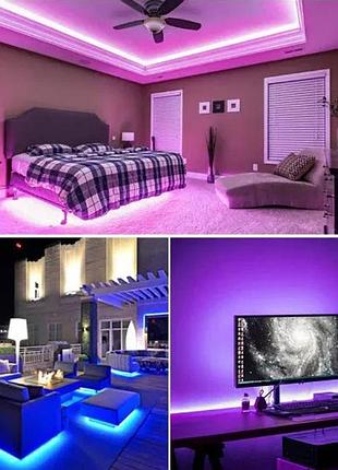 Светодиодная лента 5 м 5050 rgb led 5 м 220 v, подсветка лед для дома, лента светодиодная 5метров ko-33