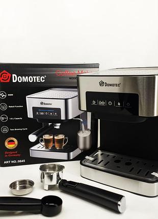 Кофейный аппарат для дома domotec, економна кава машина для кави, кофемашины автоматические by-37
