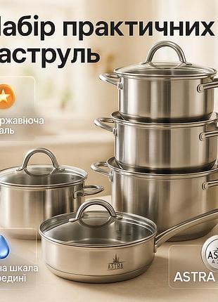 Набор посуды для дома, кастрюли из нержавейки, набор кастрюль для плит посуды кастрюли ya-27
