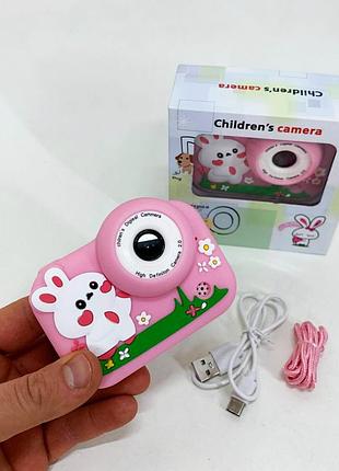 Детский фотоаппарат m03 pink rabbit sm-33