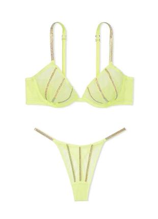 Комплект білизни victoria’s secret зі стразами набір вікторія сікрет