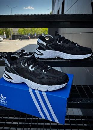 Кросівки чоловічі adidas astir (чорно-білі) літні демісезонні весна-літо-осінь шкіра текстиль сітка розмір 41-44 нові 5459-5