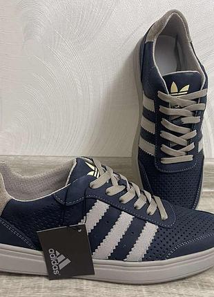 Adidas деми мужские кроссовки стильные кожаные кеды адидас 41,42,43,44,45 разм
