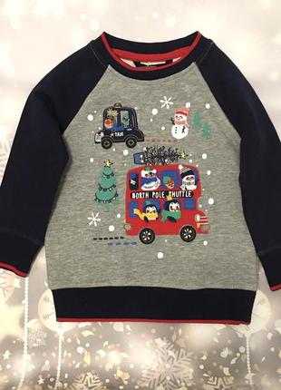 Новий новорічний утеплений світшот кофта світшот 92