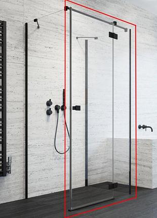 Душові двері radaway essenza new black kdj+s 100x200 скло прозоре, ліві (1385022-54-01l)