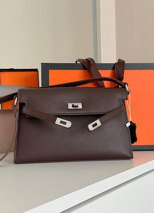 Женская сумка премиум kelly pochette натуральная кожа