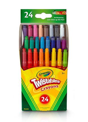 Воскові олівці crayola twistables crayons 24 шт.