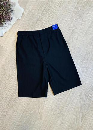 Дитячі класичні подовжені шорти бермуди для дівчинки 152/158 см primark чорні