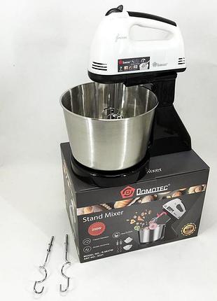 Миксер с насадками для взбивания domotec r6637w 250 вт, миксер с дополнительными насадками ua-84
