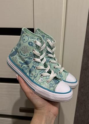 Кросівки кеди converse блакитні 31 розмір на стопу 19,5 см