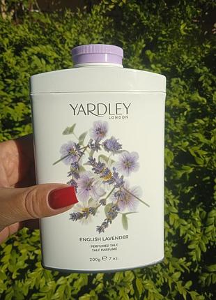 Тальк для тела от известного бренда yardley в железной банке200 гпамм