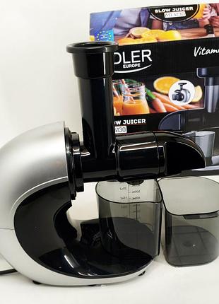 Соковыжималка шнековая для цитрусовых фруктов и овощей adler ad 4130 домашняя электрическая на 150вт ld-91