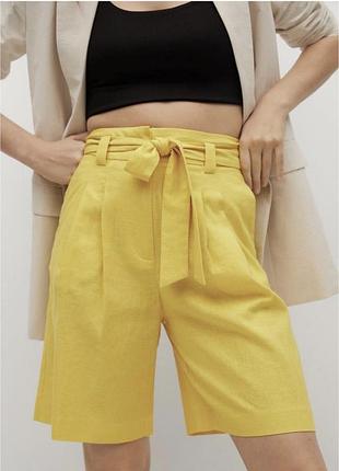 Лляні шорти бермуди mango