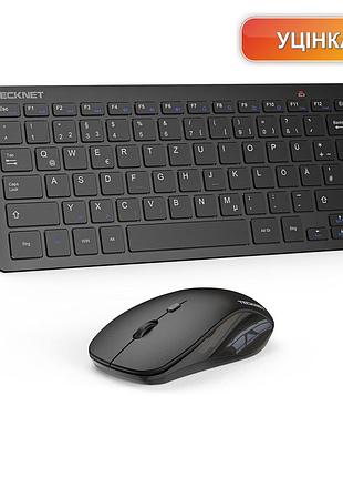 Набор клавиатура и мышь tecknet wireless qwertz черный 2.4 ггц беспроводной до 15 м