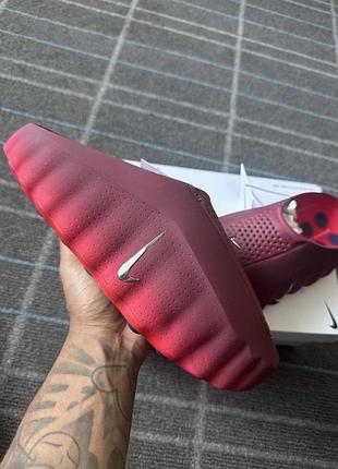 Трендовые тапки шлепанцы nike mind 001 slide university red burgundy