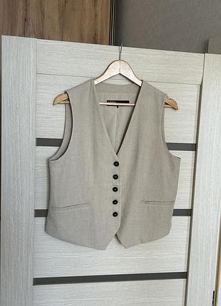 Жіночий льняний жилет від zara