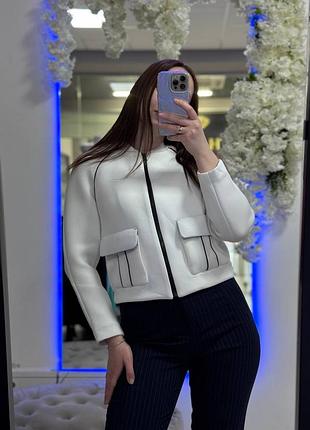Бомбер жіночий білий vero moda