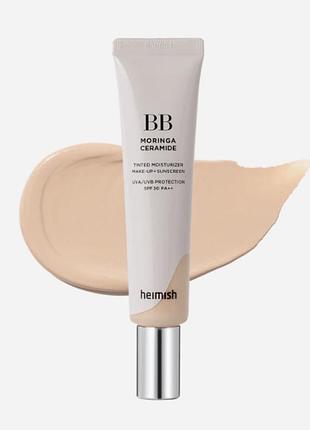 Зволожувальний bb-крем з керамідами heimish moringa ceramide bb cream spf 30 pa++ 21c light beige