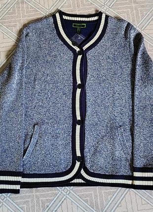 Новый кардиган c.wonder xl в стиле old money / preppy / хлопковый premium knit