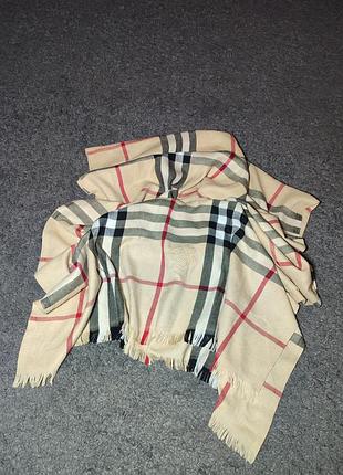 Стильний шарф/палантин у класичному стилі (burberry)