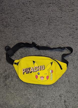 Яркая поясная сумка (бананка) pikachu - pokémon