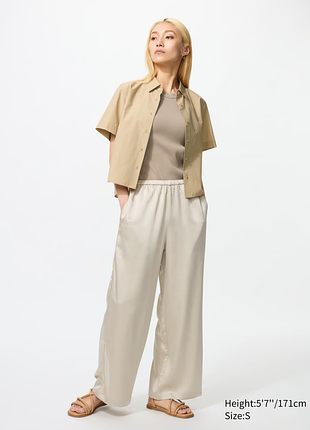 Легкие брюки атласные uniqlo