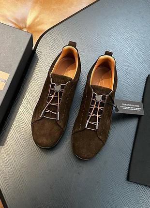 Чоловічі кросівки з натуральної замші zegna