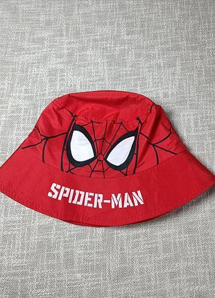 Дитяча червона панама з принтом «людина-павук» та написом spider-man. на обхват голови 55 см