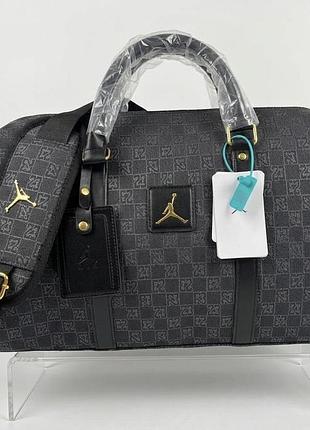 Jordan duffle monogram чорна сумка спортивна в зал nike