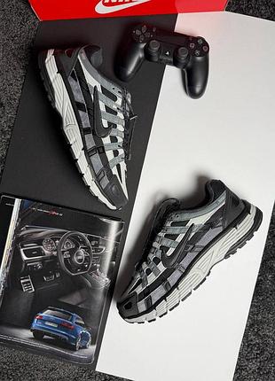 💎мужские кроссовки nike p-6000 black grey