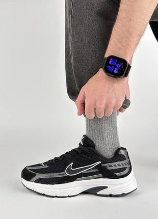 🐻 чоловічі кросівки nike initiator black grey white