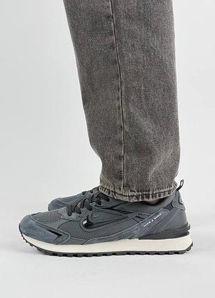 🐻 чоловічі кросівки nike waffle s grey black