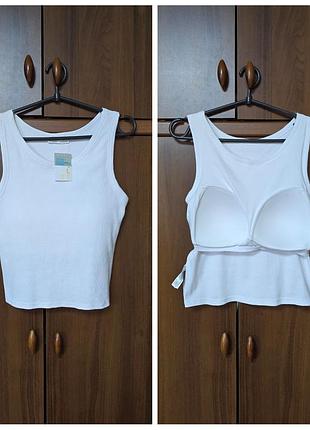 Майка в рубчик з чашкою. primark.